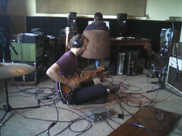 Justin recording Cissy Moan 2