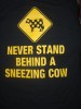 Sneezing Cow t-shirt (back)